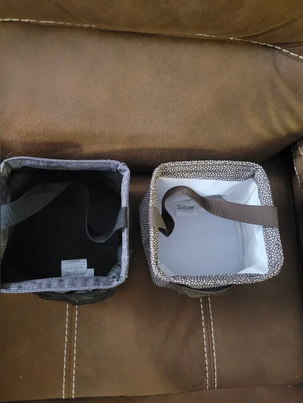 Set of TWO Thirty-One Littles Carry-All Caddies- Gray & Brown- EUC - Picture 2 of 2
